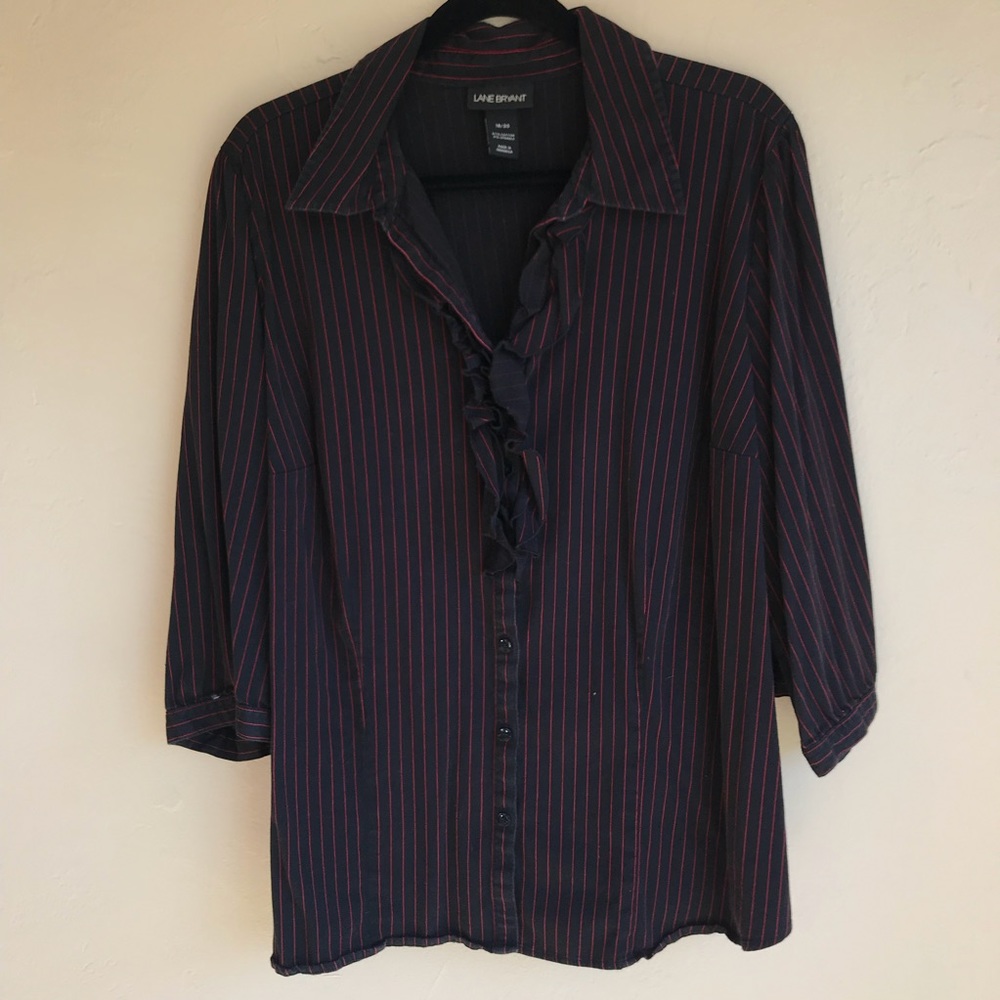 Lane Bryant Pin Stripe Blouse
